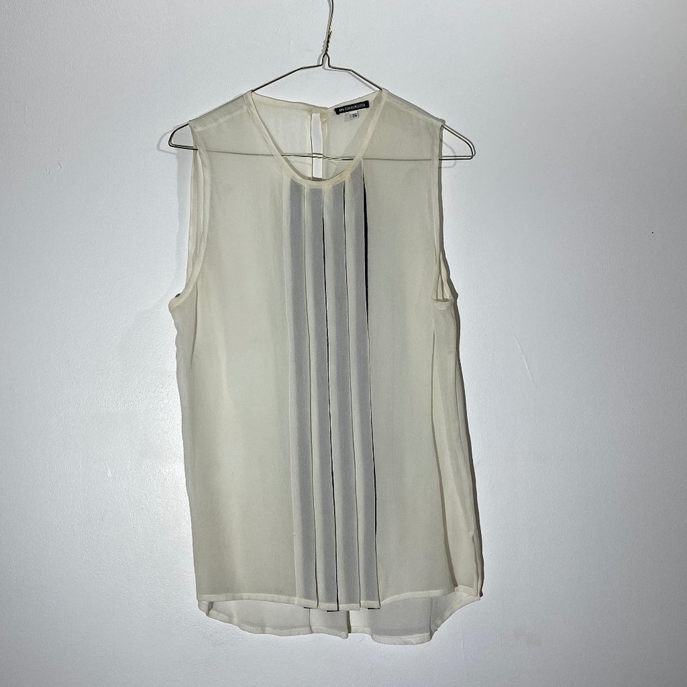 Ann Demeulmeester Size 36 Silk Pleated Tank Blouse